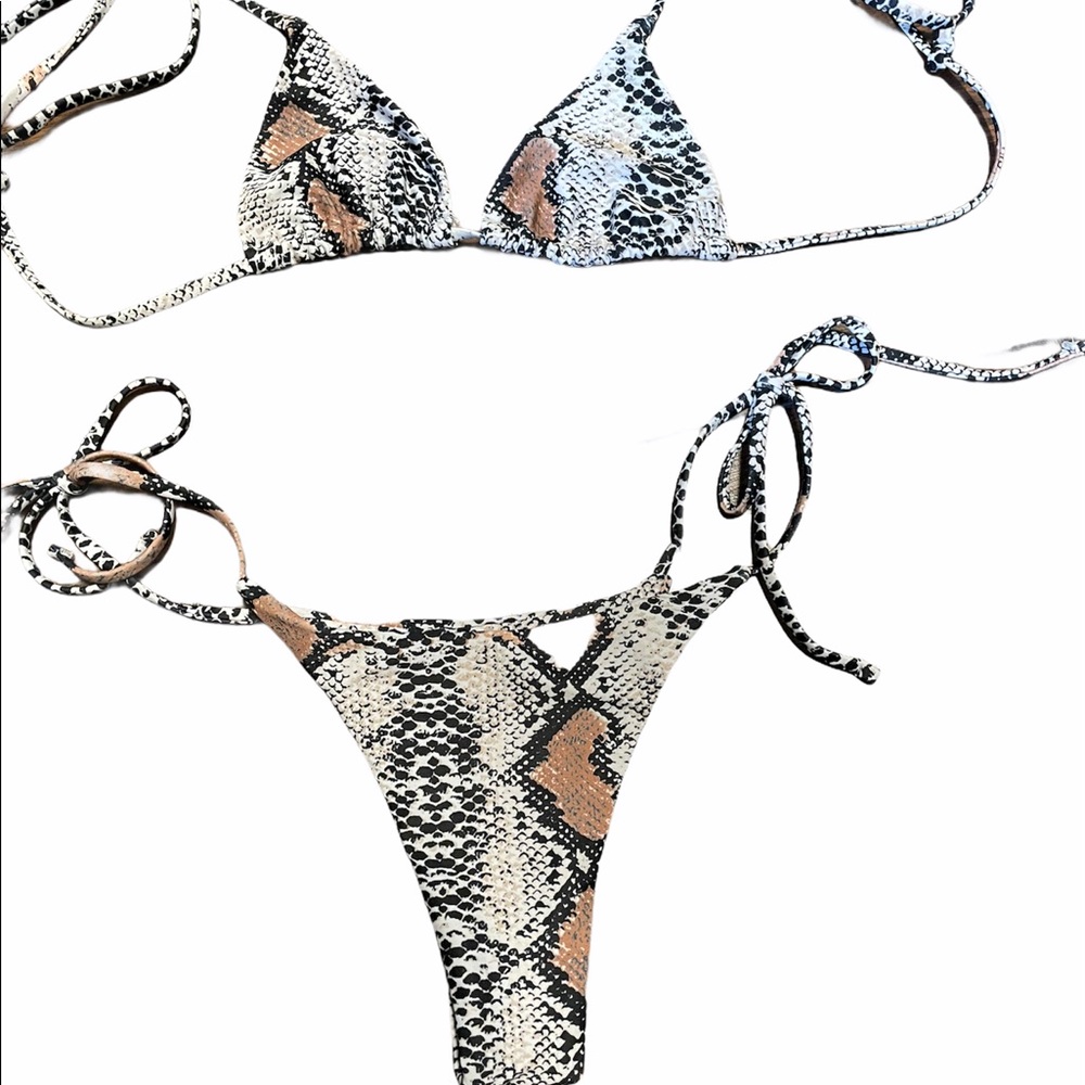 SNAKE Skin Print Tiny Bikini